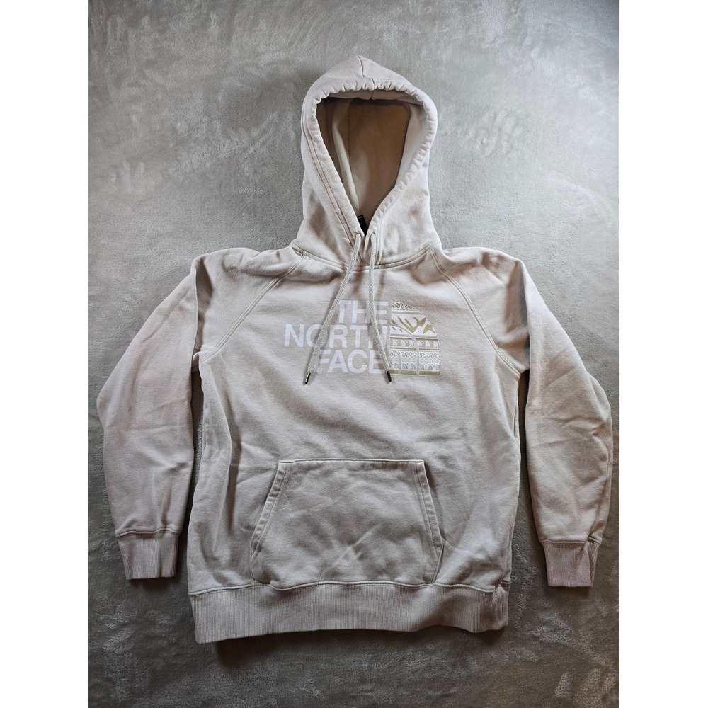 The North Face Sweatshirt Womens M Pink Fleece Hoodie‎ Pullover Logo Aztec *Read